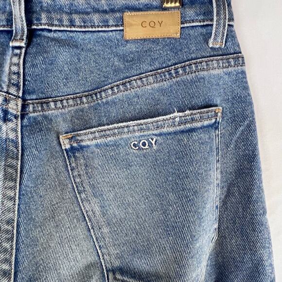 CQY Women's Jeans High Rise Straight Leg Light Wash Size 26 Denim - Picture 7 of 8